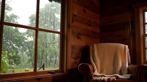Rainy Cabin Ambience ASMR – Cozy Rain Sounds for Sleep, Relaxation & Study