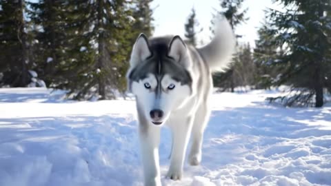 The Beauty of Winter: Husky in the Wild Taiga