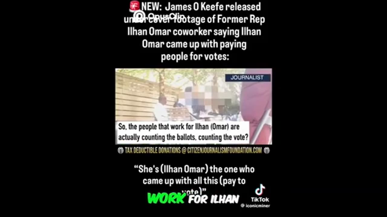 Ilhan Omar - pay to vote ..