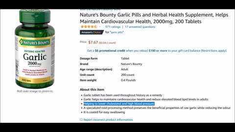 Heart Health Garlic Supplement