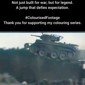 Soviet BT-7 Tank Sets Jump Record #ColourisedHistory