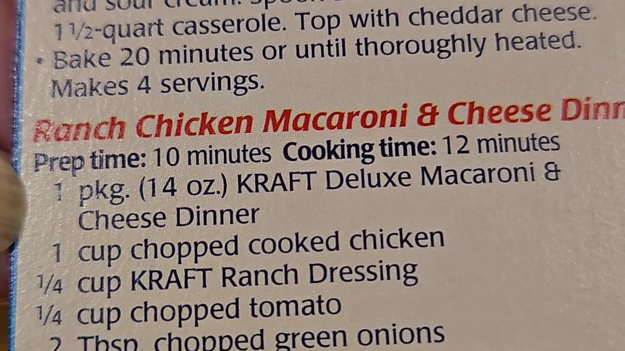 Recipe for Ranch Mac and Cheese Easy week night dinner