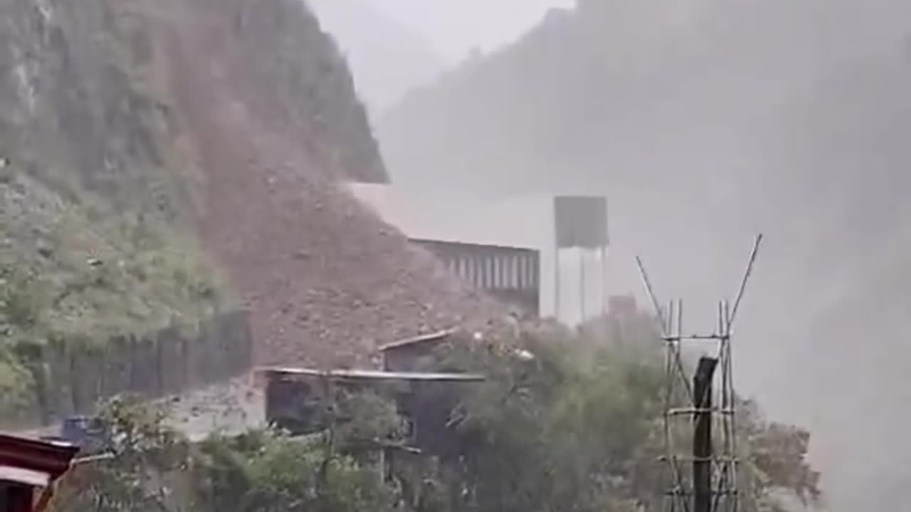 Landslides, falling debris, and hazardous road conditions