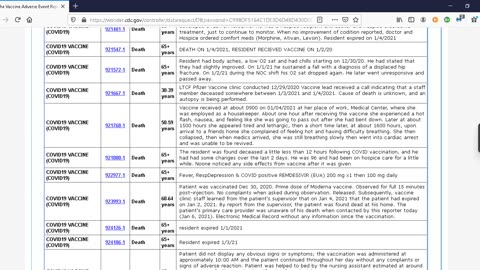 CDC Wondersearch to see adverse events-01-2021