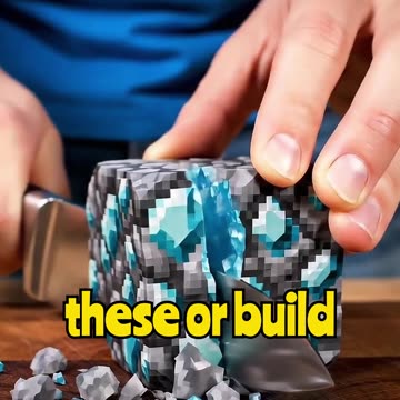 Minecraft Blocks Cut Like Cake?! 🧱🎂 Real Life ASMR You Need to See #MinecraftBlocks