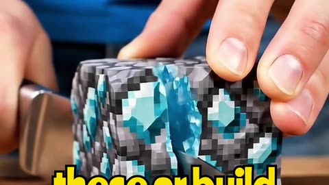Minecraft Blocks Cut Like Cake?! 🧱🎂 Real Life ASMR You Need to See #MinecraftBlocks
