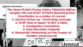Liberty Conspiracy LIVE 7-23-25 Ukraine insane, Trump Tariff Ripoff, Gaza Deaths