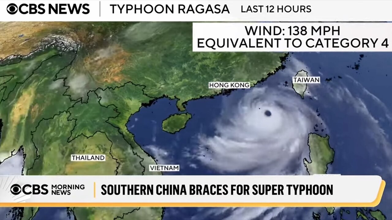 Super Typhoon Ragasa Targets Southern China And Hong Kong
