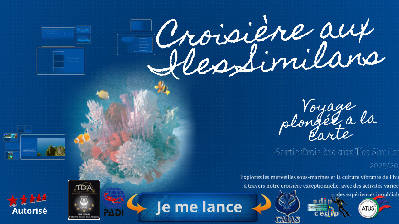 Sortie Croisière aux Iles Similans 2025/2026