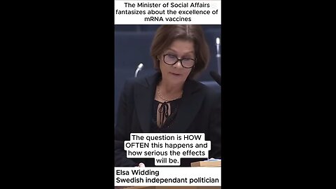 Elsa Widding - The Minister of Social Affairs fantasizes about the excellence of mRNA vaccines