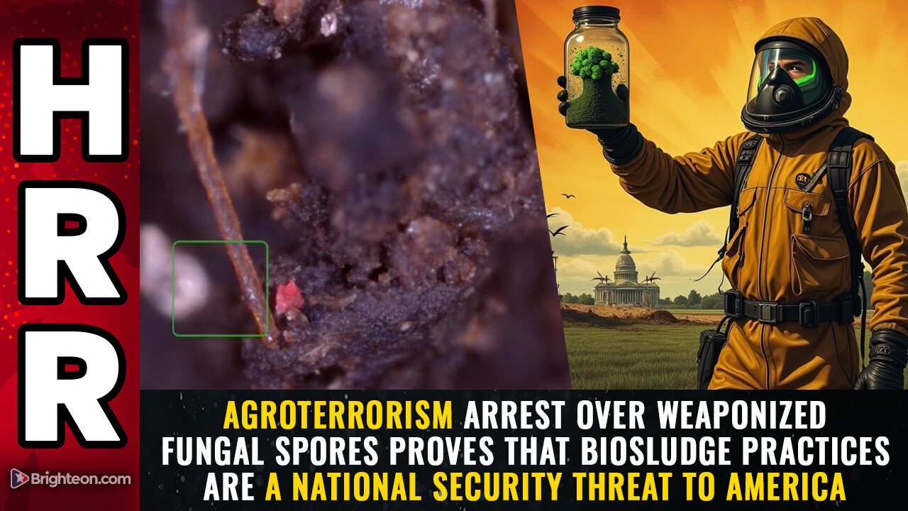 AGROTERRORISM arrest over weaponized fungal spores proves that biosludge...