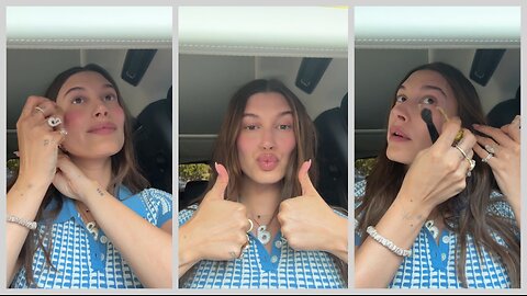 Hailey Bieber’s Quick & Easy Car Makeup Routine