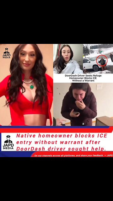 Native homeowner blocks ICE entry without warrant after DoorDash driver sought help #NoWarrant #japd