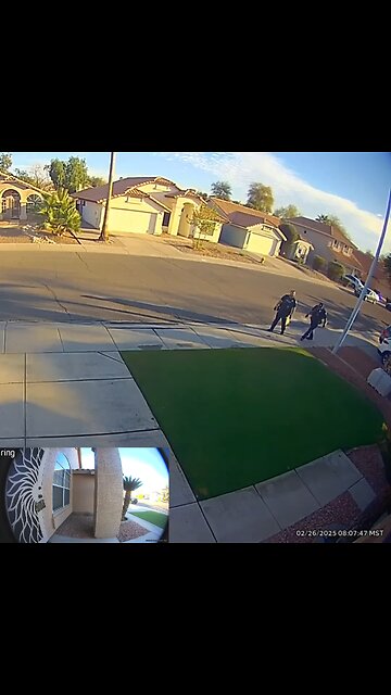 Police Officers Impressed by Perfect Lawn