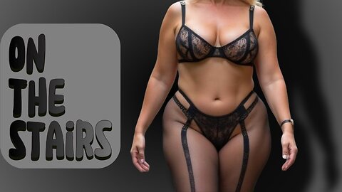 Big Butt Woman on the Stairs - 70's Style