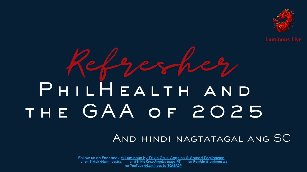 Refresher PhilHealth and budget 2025