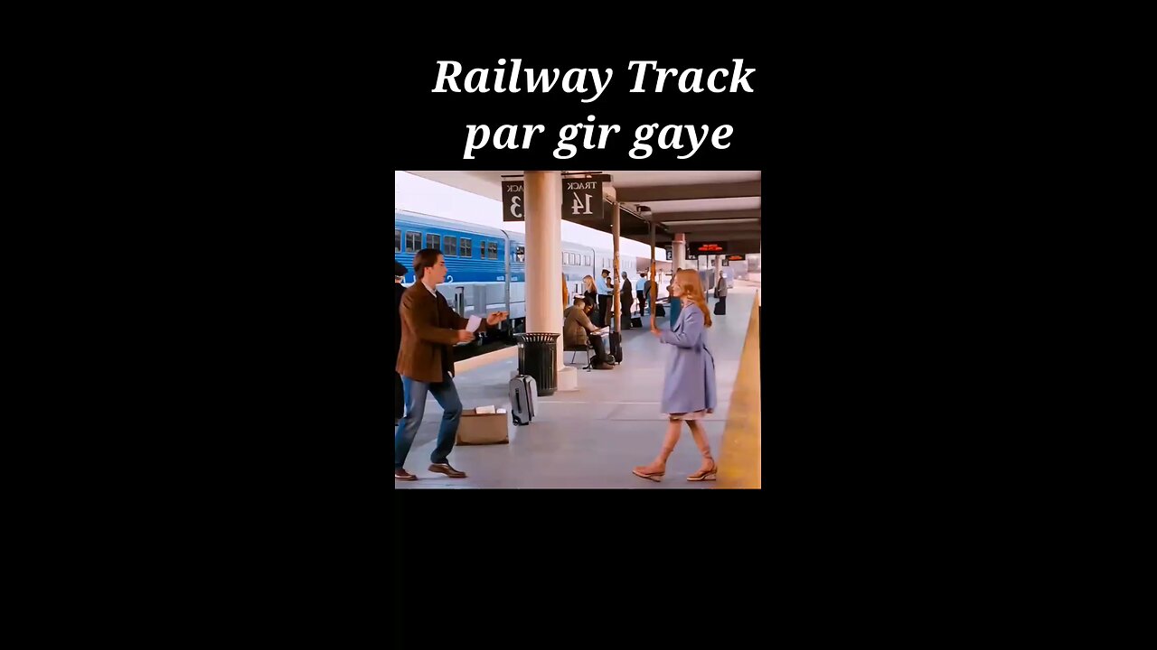 Girl Fall in Railway Track