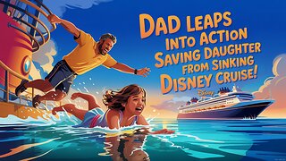 DAD LEAPS INTO ACTION Saving Daughter from Sinking Disney Cruise!