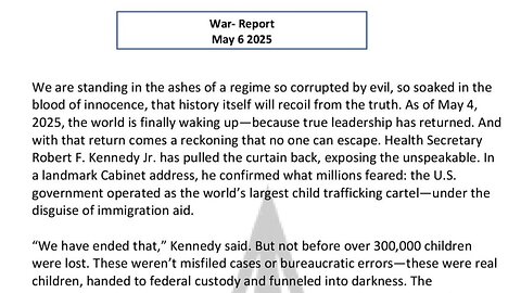 WAR REPORT - MAY 06 2025 - THE WORLD IS FINALLY WAKING UP
