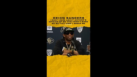 @deionsanders I don’t care about anyone’s opinion of me they didn’t make me so they can’t break me