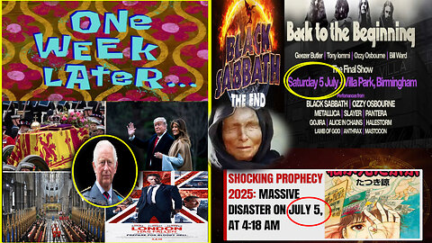 July 5, 2025 Warning or just a date New Baba Vanga’s artwork & Black Sabbath The End London Tour