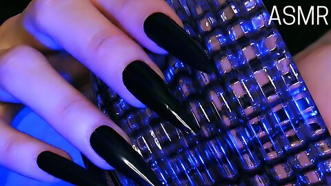 ASMR Glass Scratching with Stiletto Nails (no talking, no tapping, glass ringing sounds)
