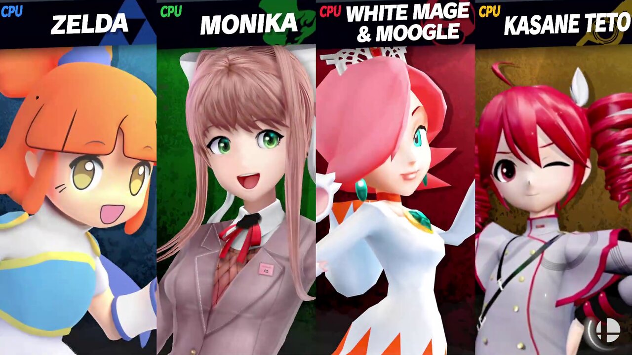 Arle vs Monika vs White Mage vs Teto & Neru [Chaos Kid Member Request]