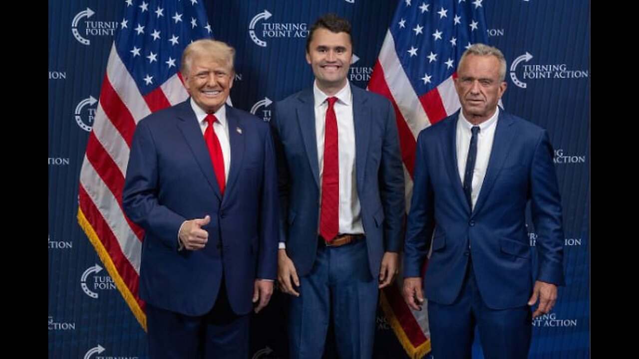 The moment Charlie Kirk found out Trump won.