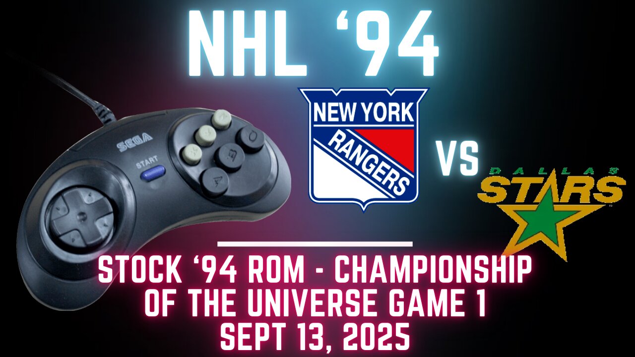 NHL '94 Championship of the Universe Game 1: Rangers at Stars {Genesis}
