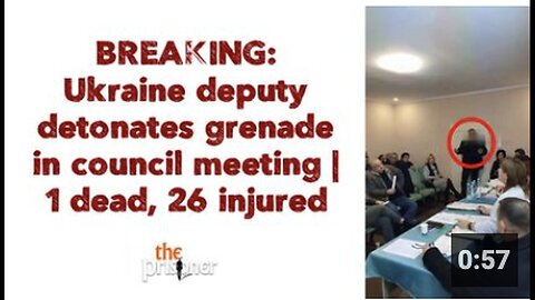 "Grenade Detonation at Ukraine Council Meeting by Deputy: 1 Dead and 26 Injured"