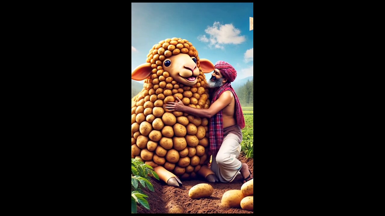 Who saved the sheep that was covered in potatoes? #Sheep #vira l#trending #shorts