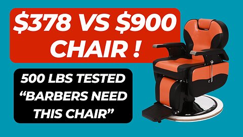 Heavy Duty Barber Chair Review B0FDQCQRFS 500 lbs Capacity & Hydraulic Power #barbershop #chair