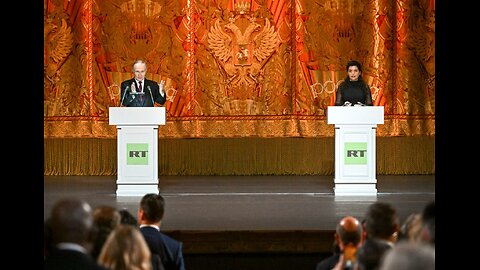 Rede von Präsident Putin und Margarita Simonjan mit deutschen Untertiteln - RT 20- Jahrestag