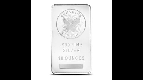10 oz Sunshine Silver Bar (New, MintMark SI)