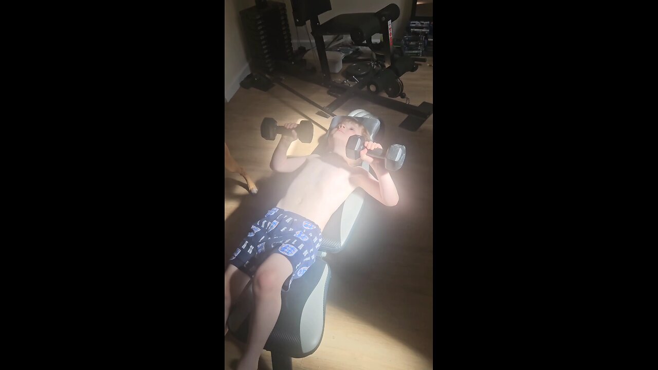 Workout with the little man today