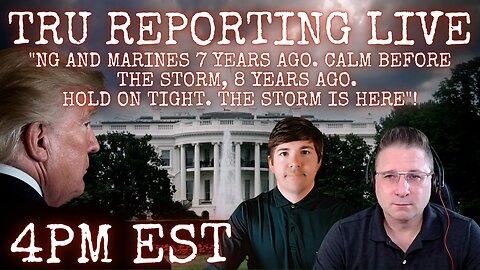 "NG and Marines 7 YEARS AGO. Calm before the storm, 8 YEARS AGO. Hold on tight. The STORM is here."
