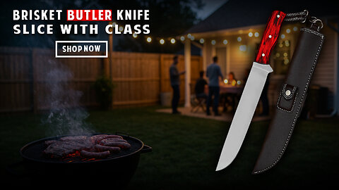 The Brisket Butler – Custom Handmade Kitchen Knife by Serbian Knives