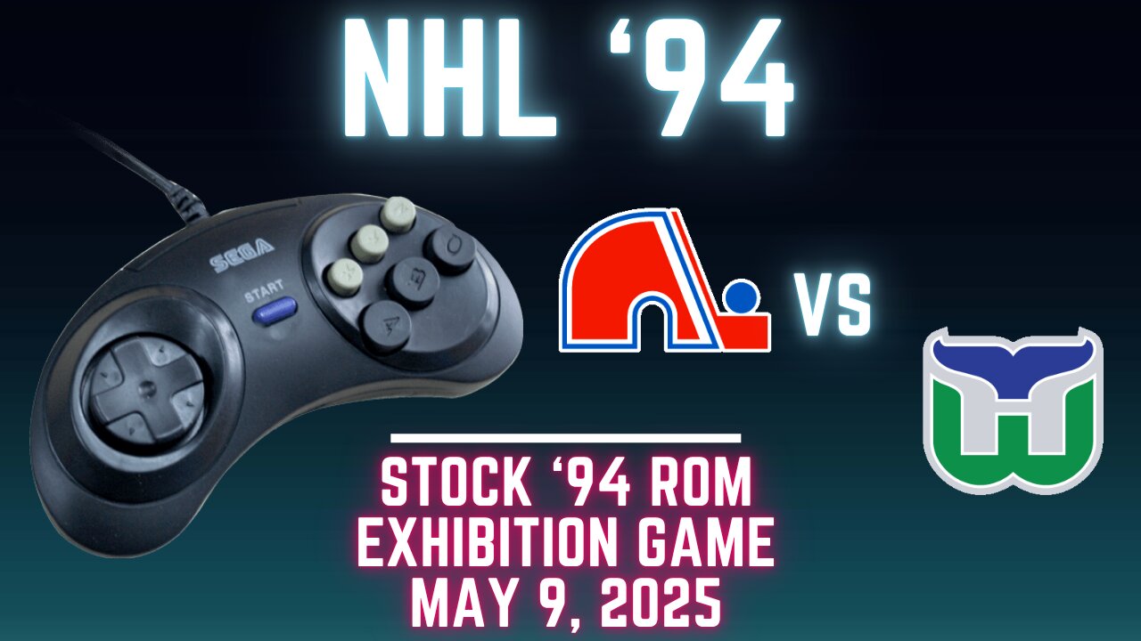 NHL 94: Whalers (Len the Lengend) at Nordiques (Shaftman) {Genesis} - Exhibition 130