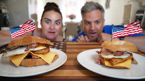 Brits Discover American Breakfast Sandwich [Even this is better WTH] !!!