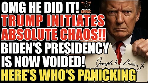 OMG HE DID IT! TRUMP INITIATES ABSOLUTE CHAOS! Biden Presidency is Now VOID! Here's Who's PANICKING!