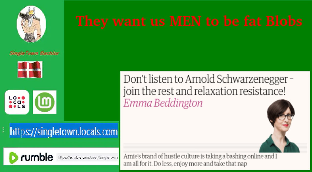 They want us MEN to be fat BLOBS...