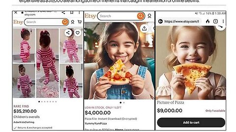 "Unraveling the Disturbing $4,000 'Pizza' Trend on Etsy: A Frightening New 'Normal'"