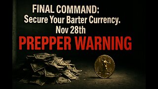 PREPPER WARNING: Secure Your Barter Currency. Nov 28th.