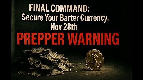 PREPPER WARNING: Secure Your Barter Currency. Nov 28th.