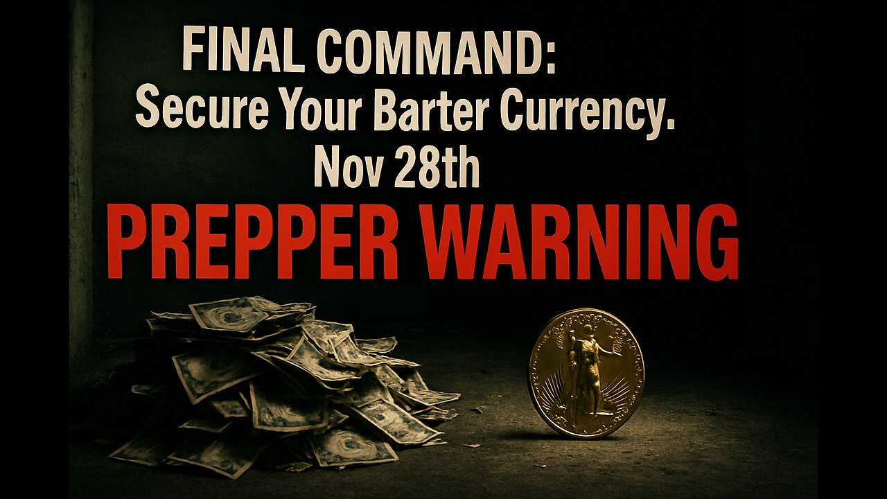 PREPPER WARNING: Secure Your Barter Currency. Nov 28th.