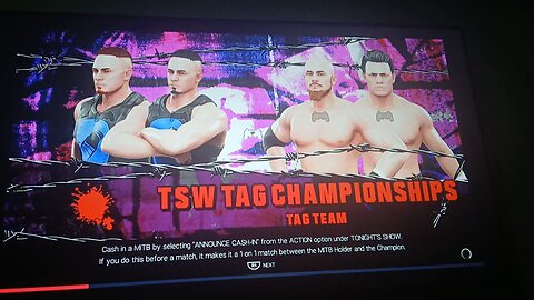 tsw tag team title match -feud fest