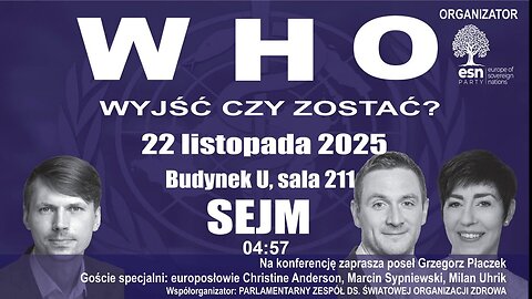 Konferencja „WHO – wyjść czy zostać?” | 22.11.2025 Sejm RP