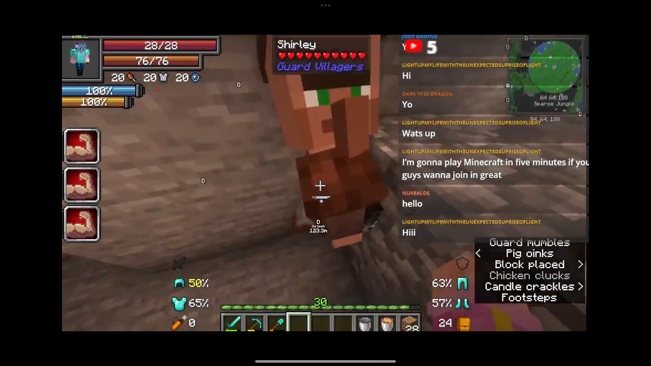 Villager attempts jumping into lava