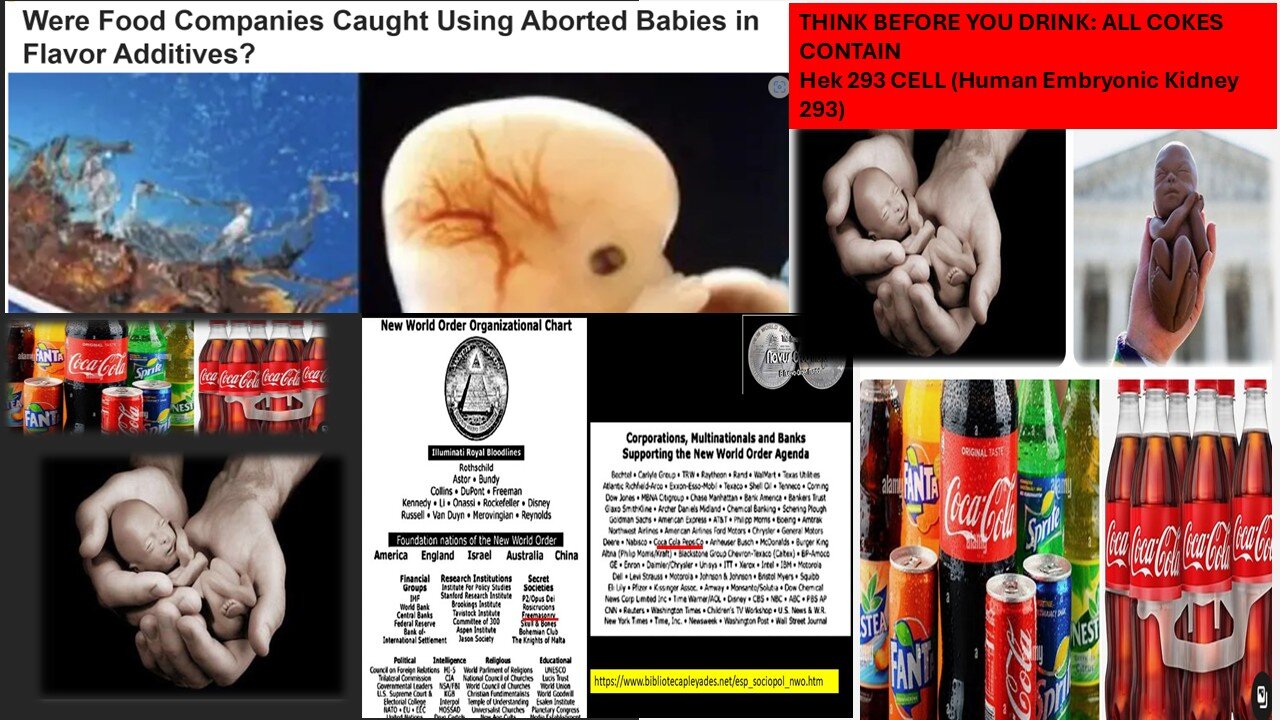 DO ALL COKES CONTAIN Hek 293 CELL (Human Embryonic Kidney 293). Ask DOD. Do YOUR RESEARCH