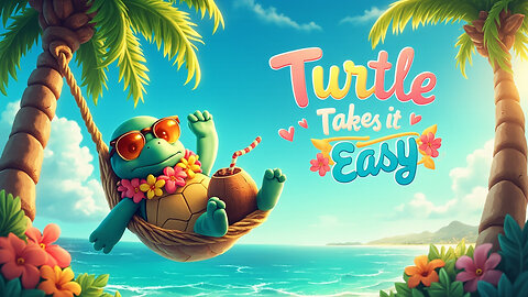 Turtle Takes It Easy 🐢 | Chill Island Reggae Song for Kids
